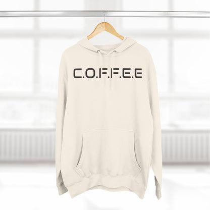 Adult Coffee Christian Black Words Only Hoodie