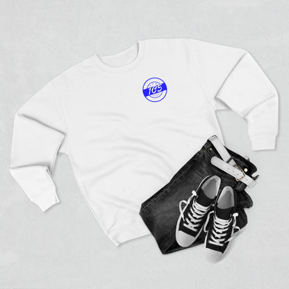 Adult 105 Christian Blue and White Letters Crewneck