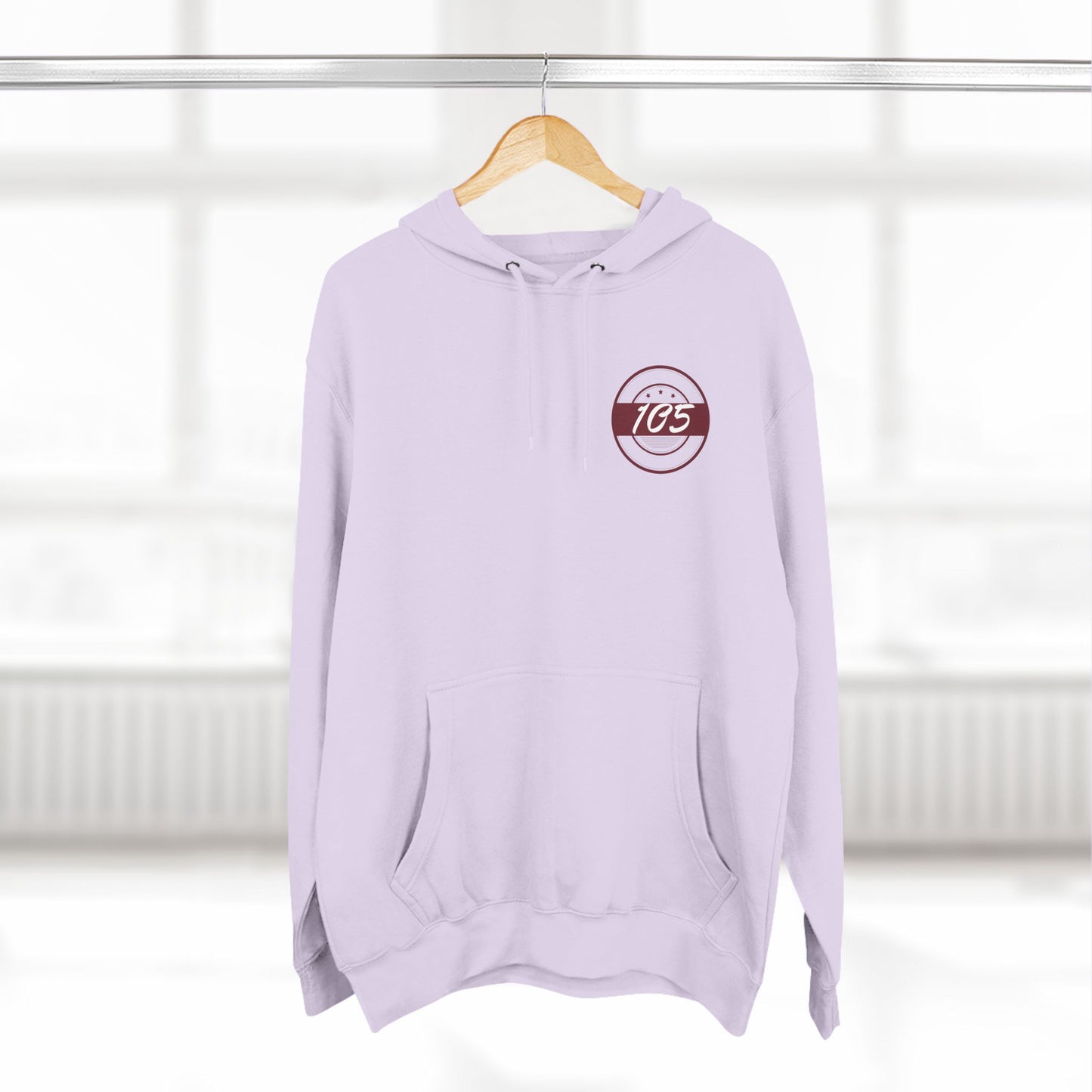 Adult 105 Christian Marron and White Letters Hoodie