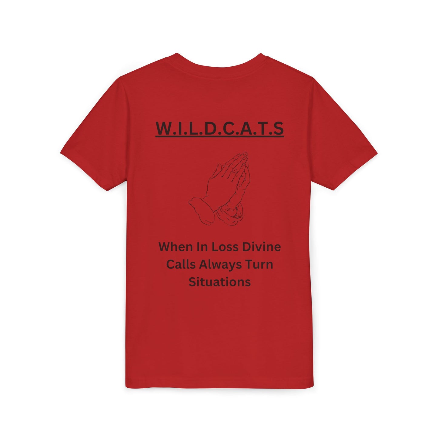 Youth Wildcats Christian Black Letters & Picture