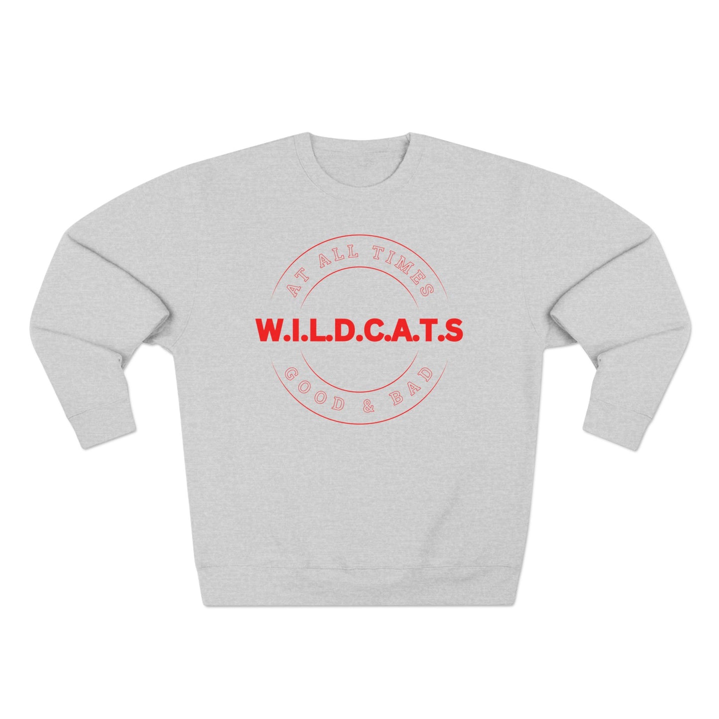 Wildcats Christian Red Letters & Picture Crewneck