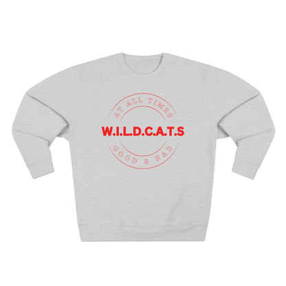 Wildcats Christian Red Letters & Picture Crewneck