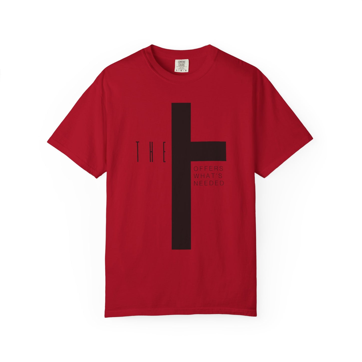 Adult T-Town Christian Black Letters & Cross Heavyweight