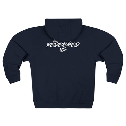 Adult Cru White Zipper Hoodie