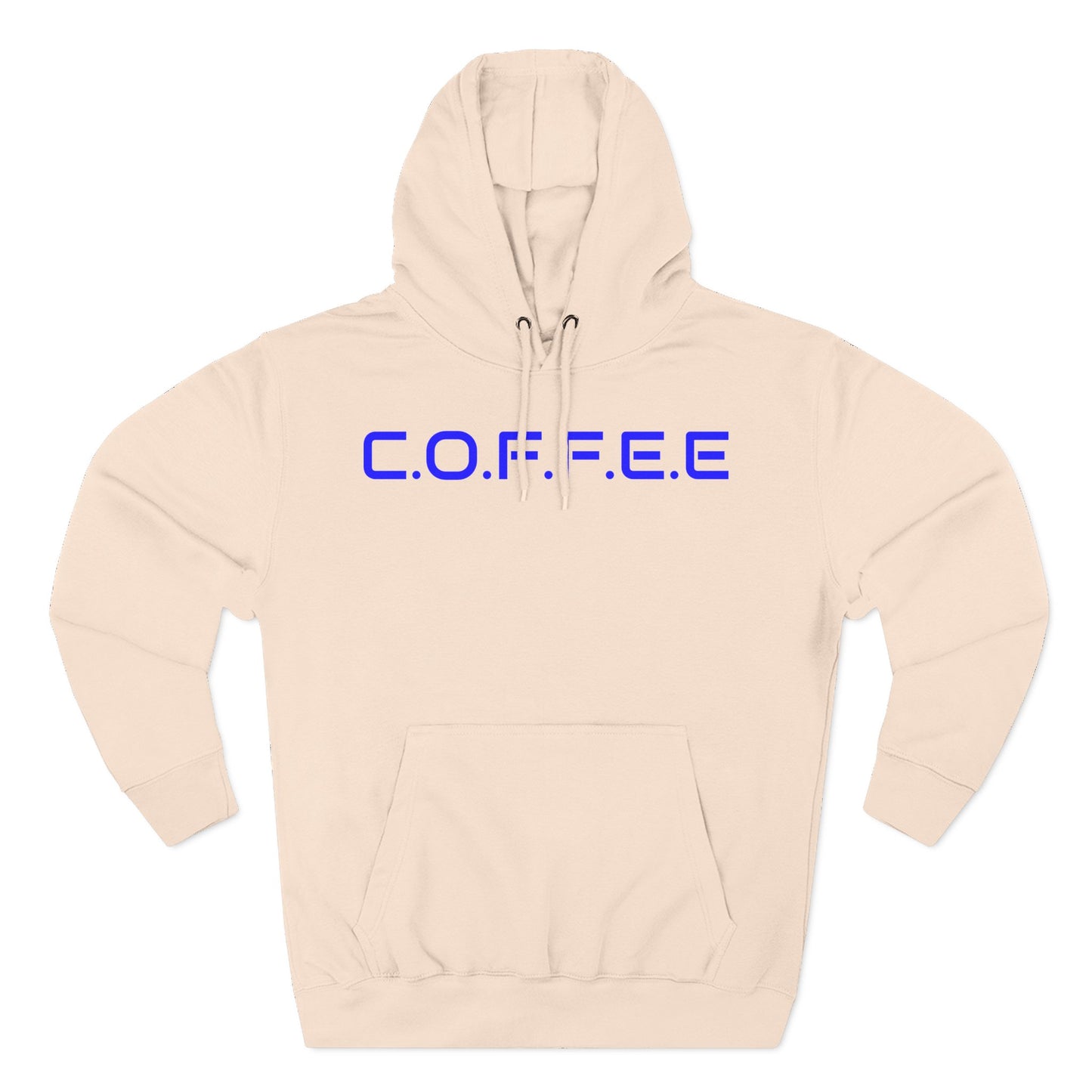 Adult Coffee Christian Blue Words Only Hoodie