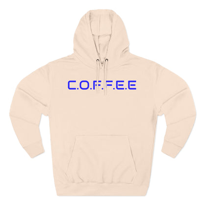 Adult Coffee Christian Blue Words Only Hoodie