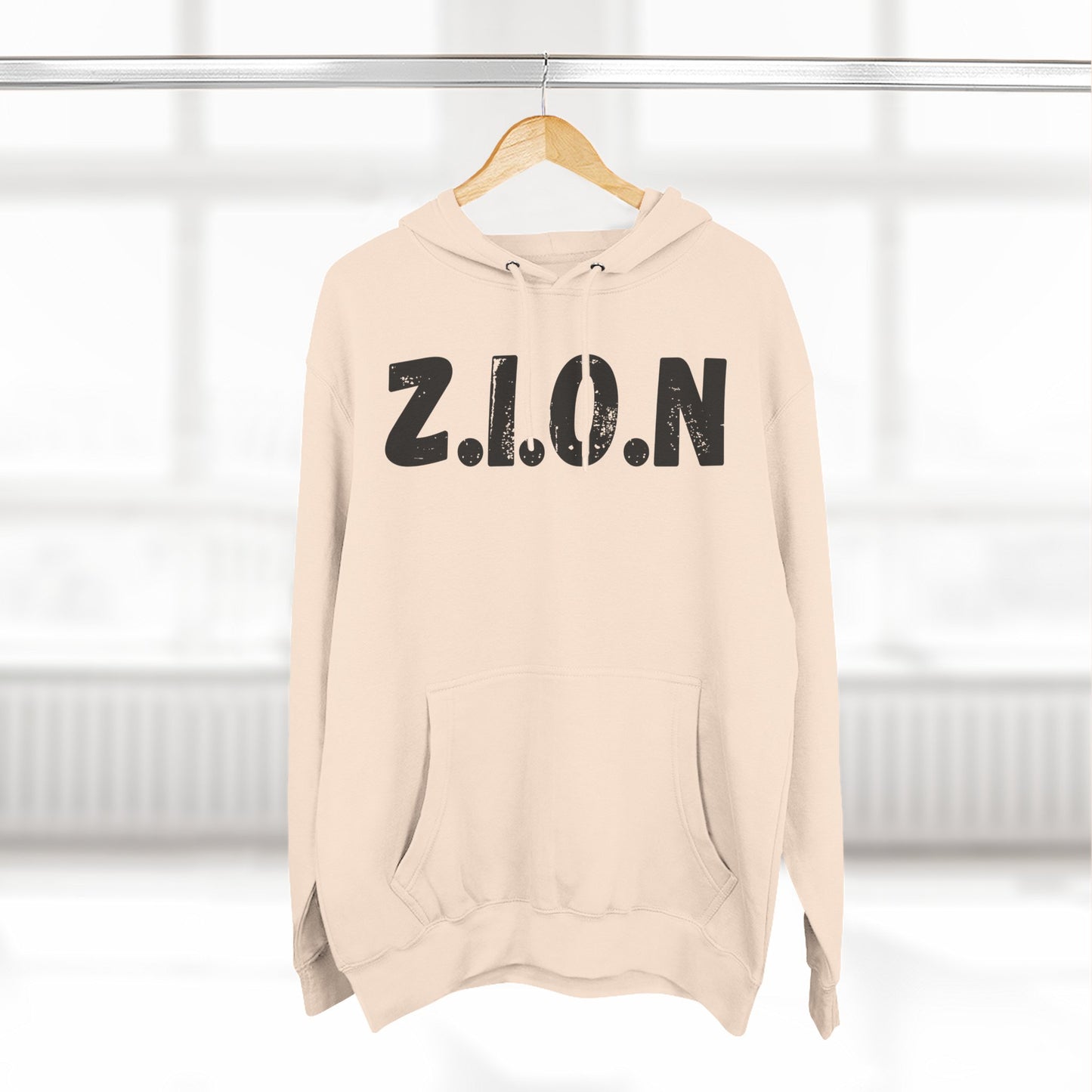 Zion Hoodie Black Words & Image