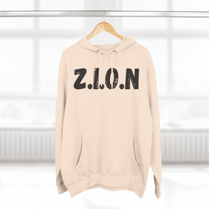 Zion Hoodie Black Words & Image