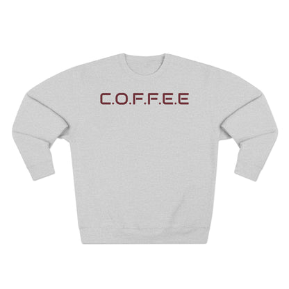 Adult Coffee Christian Marron Words Only Crewneck