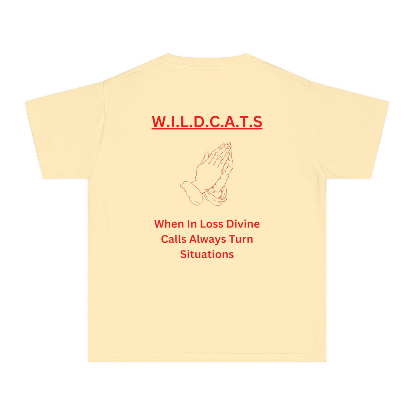 Youth Wildcats Christian Red Letters & Picture