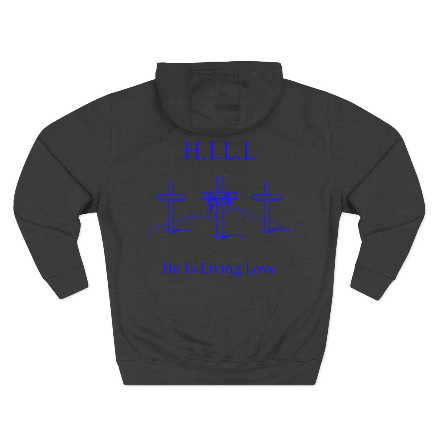 Hill Christian Blue Words Hoodie
