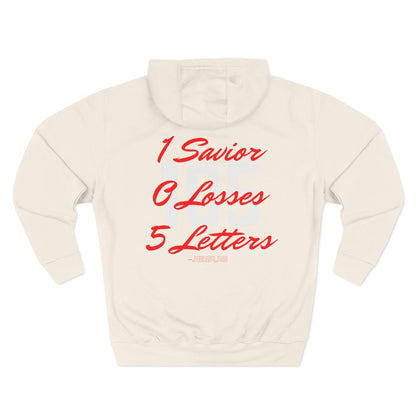 Adult 105 Christian Red and White Letters Hoodie