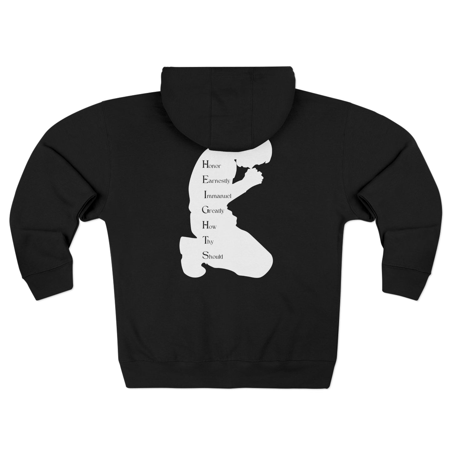 Heights White Hoodie Zipper