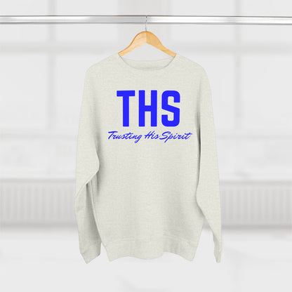 Adult THS Christian Blue Letters Crewneck