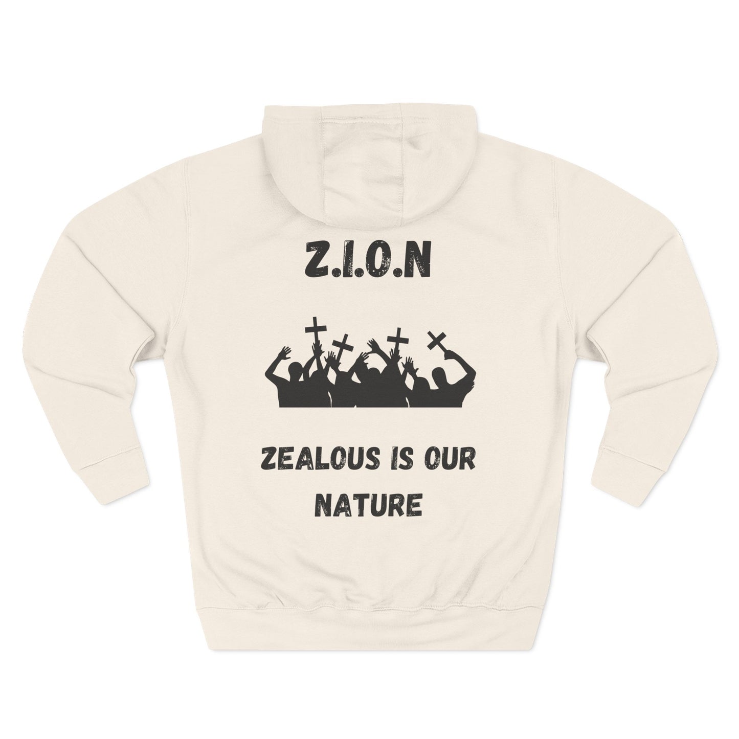 Zion Hoodie Black Words & Image