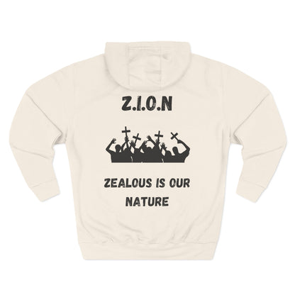 Zion Hoodie Black Words & Image