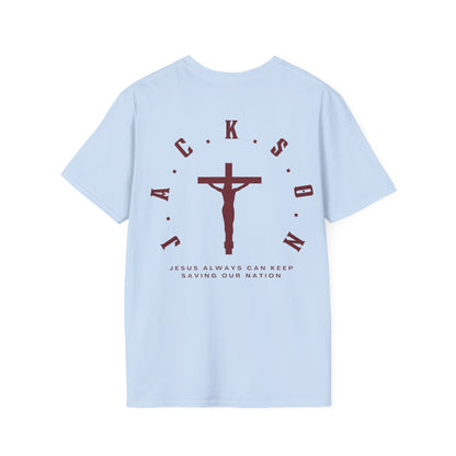 Jackson Believing Christian Marron Letters & Cross