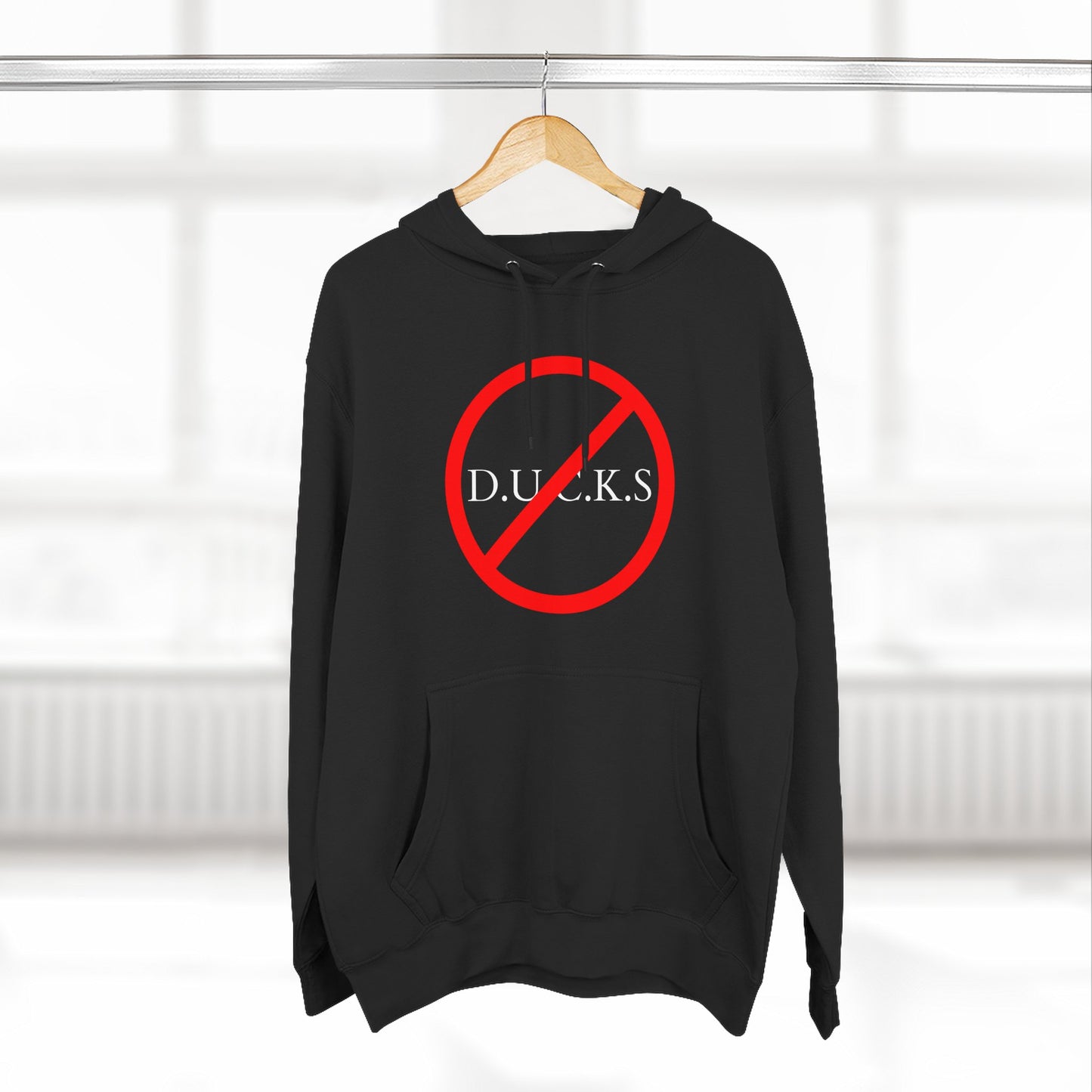 Adult Ducks Christian White Words Pullover Hoodie