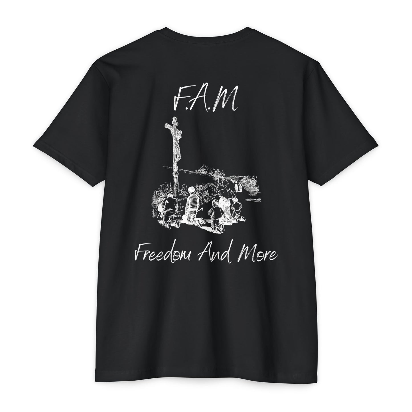 Adult Fam Christian White Letters & Image Premium Tee