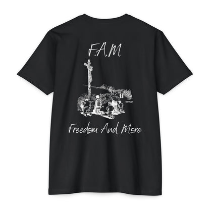 Adult Fam Christian White Letters & Image Premium Tee