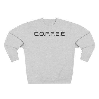 Adult Coffee Christian Black Words Only Crewneck