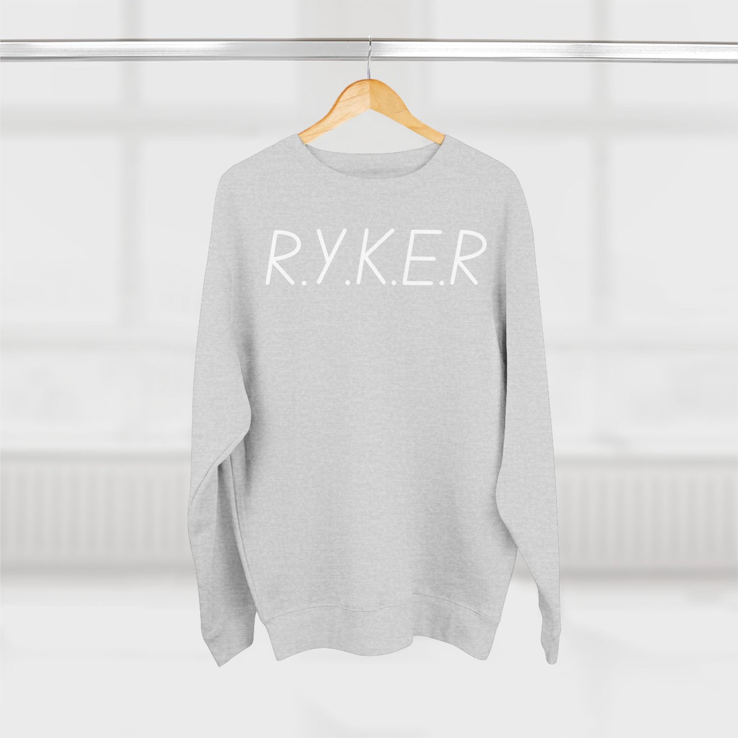 Adult RYKER Christian White Letters Crewneck