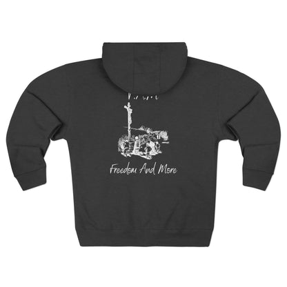 Fam Hoodie White Words Zipper