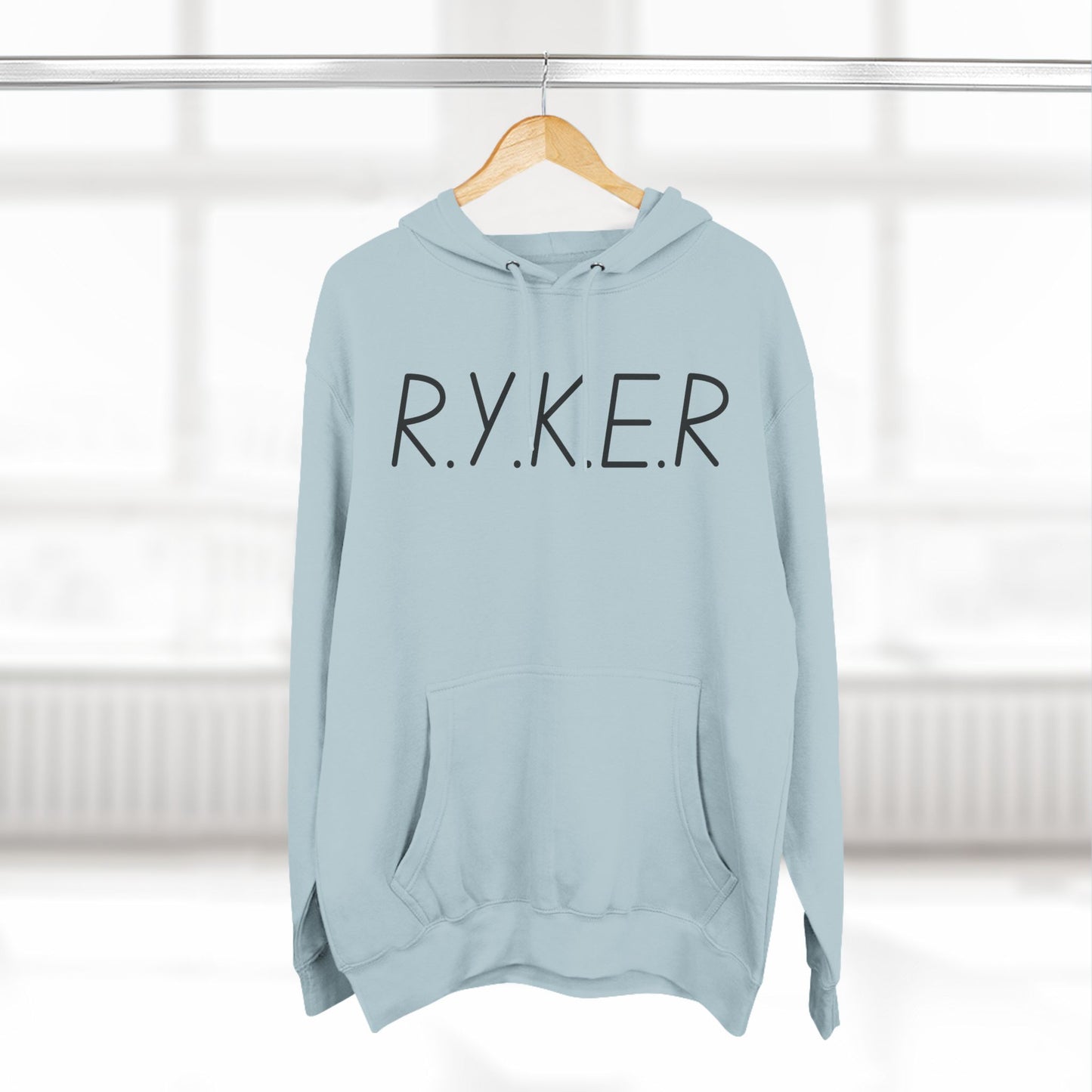 RYKER Christian Black Letters Hoodie