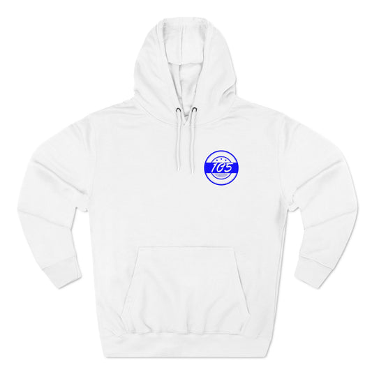 Adult 105 Christian Blue and White Letters Hoodie