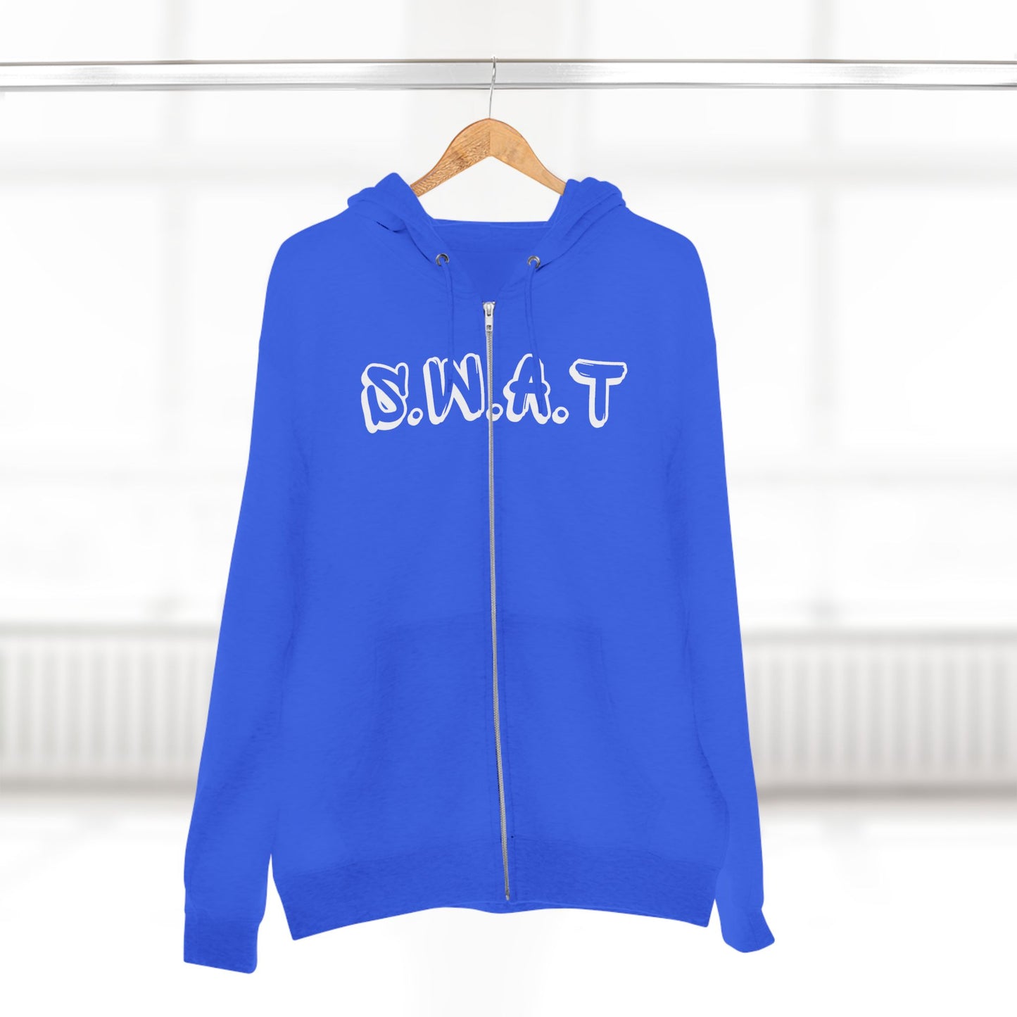 Adult Swat Christian White Words Zipper Hoodie