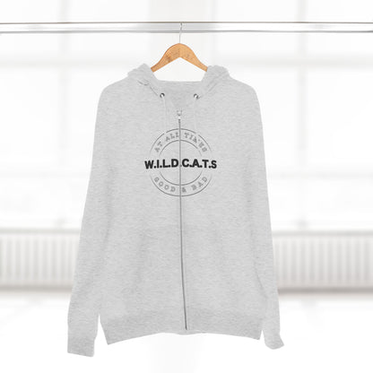 Wildcats Christian Black Letters & Picture Hoodie Zipper