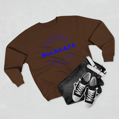 Wildcats Christian Blue Letters & Picture Crewneck