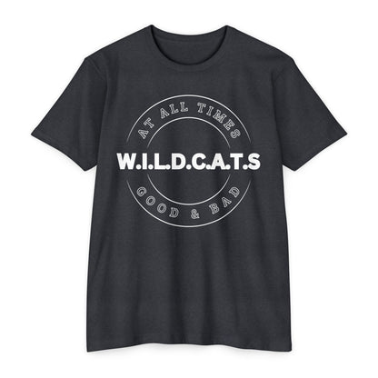 Adult Wildcats Christian White Letters & Picture Premium tee