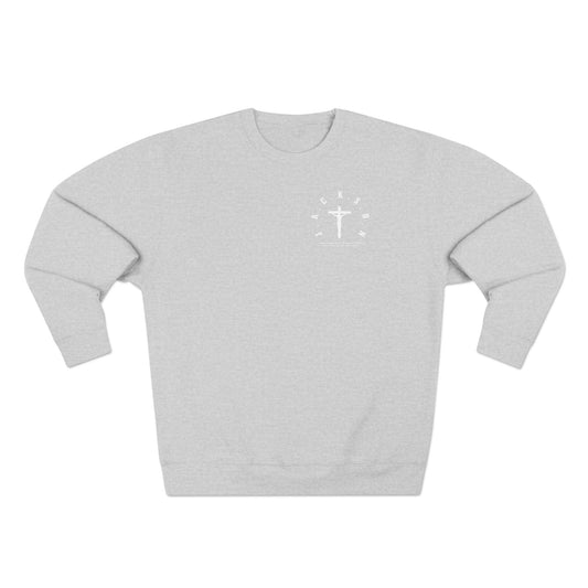 Adult Jackson White Cross & Letters Crewneck