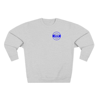 Adult 105 Christian Blue and White Letters Crewneck