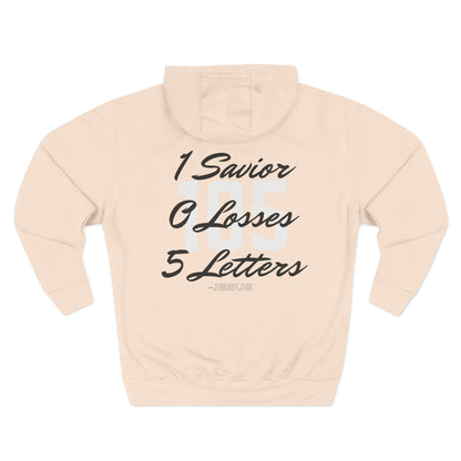 Adult 105 Christian Black and White Letters Hoodie
