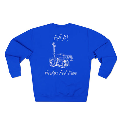 Adult Fam White Words Crewneck
