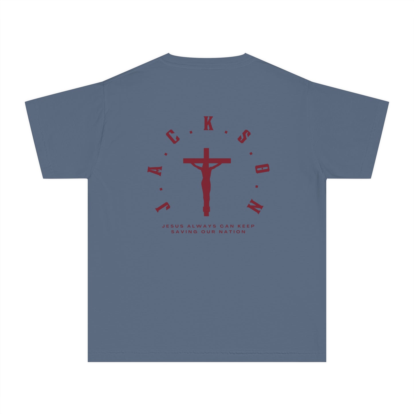 Youth Jackson Believing Christian Marron Letters & Cross