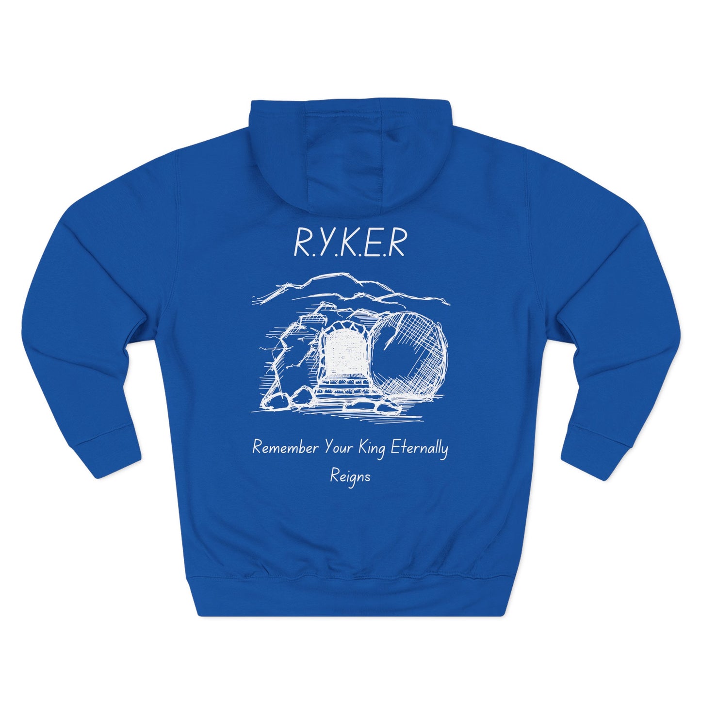 Adult RYKER Christian White Letters Pullover Hoodie