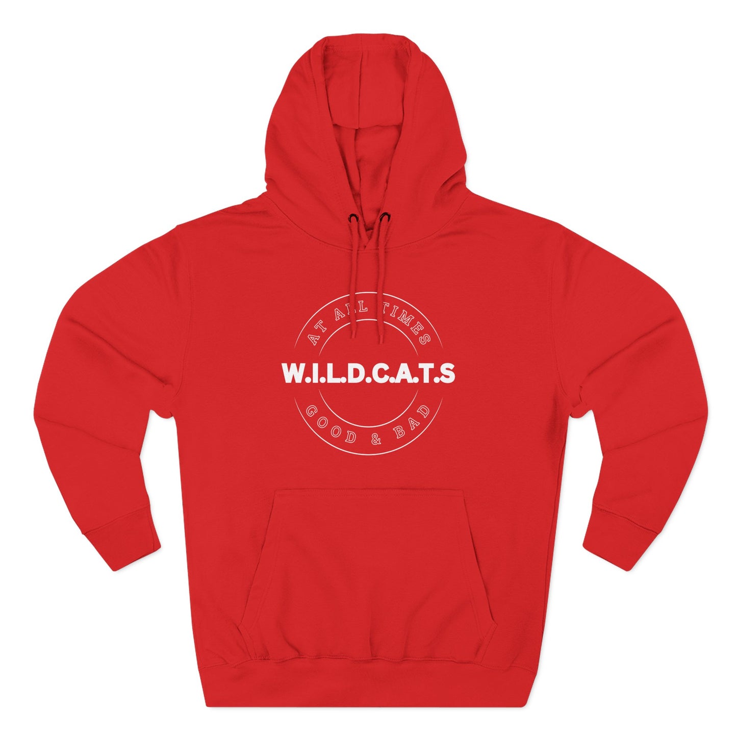 Adult Wildcats Christian White Letters & Picture Pullover Hoodie