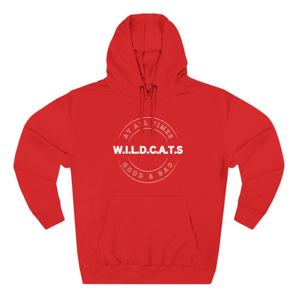 Adult Wildcats Christian White Letters & Picture Pullover Hoodie