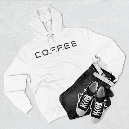 Adult Coffee Christian Black Words Only Pullover Hoodie