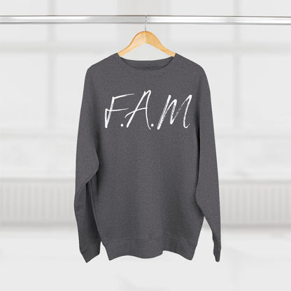 Adult Fam White Words Crewneck
