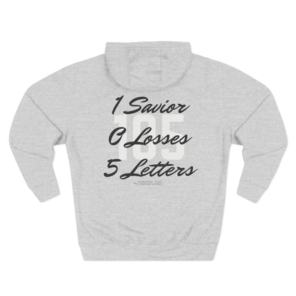 Specialty Adult 105 Christian Black and White Letters Hoodie