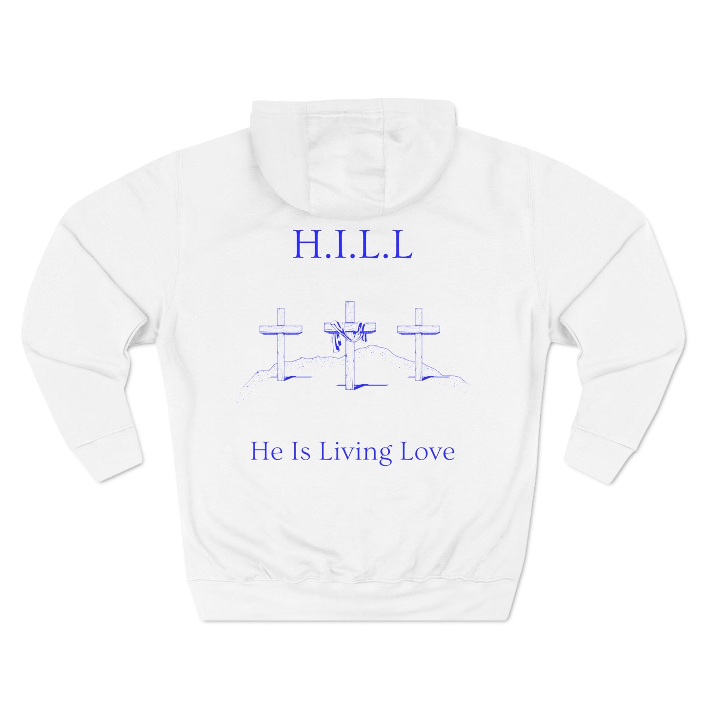 Hill Christian Blue Words Hoodie
