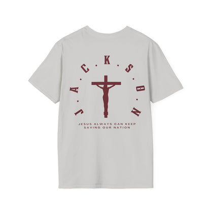 Jackson Believing Christian Marron Letters & Cross