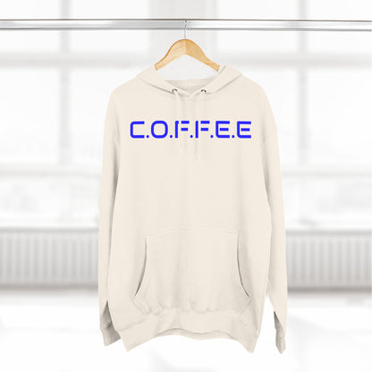 Adult Coffee Christian Blue Words Only Hoodie