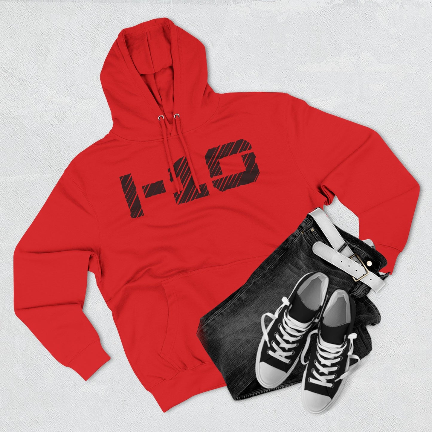 Adult I-10 Christian Black Words Pullover Hoodie
