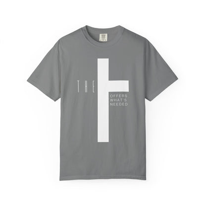 Adult T-Town Christian White Letters & Cross Heavyweight