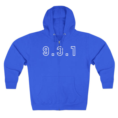 Adult 931 White Zipper Hoodie